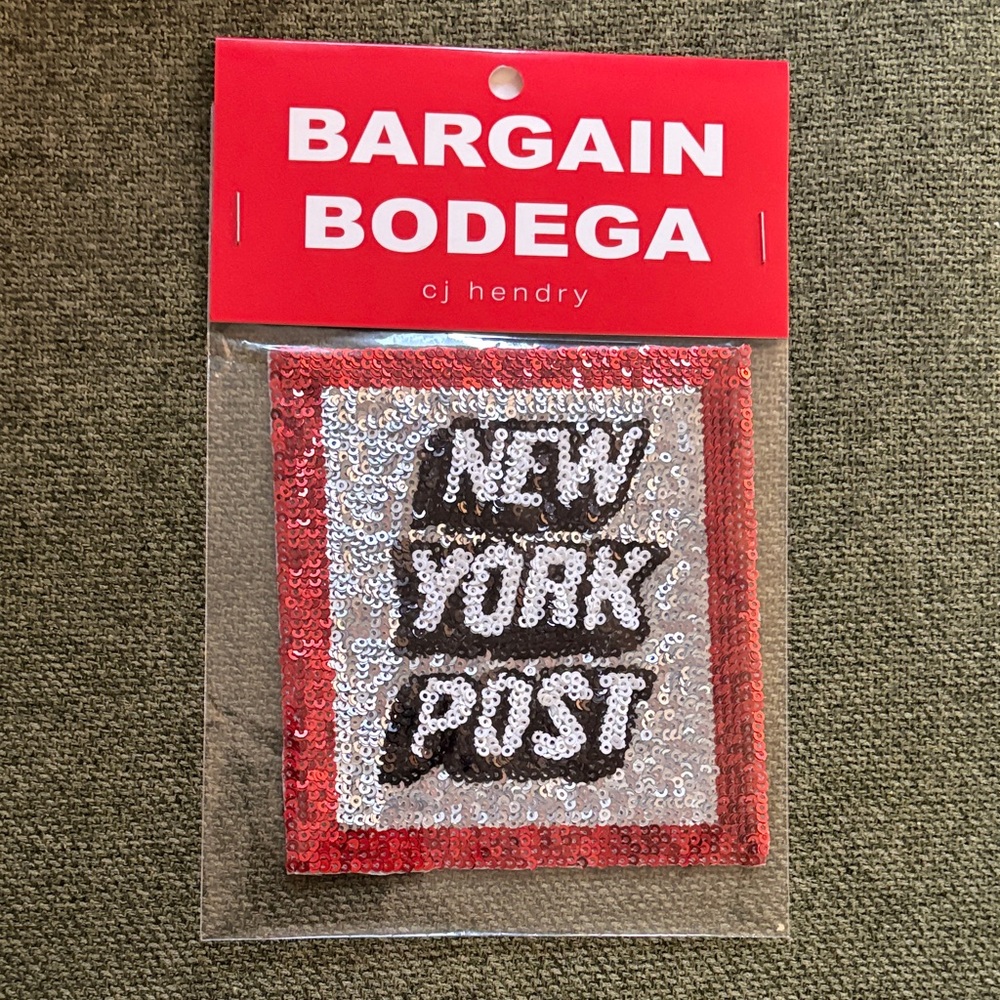 CJ Hendry Bargain Bodega - New York Post Sequin Patch